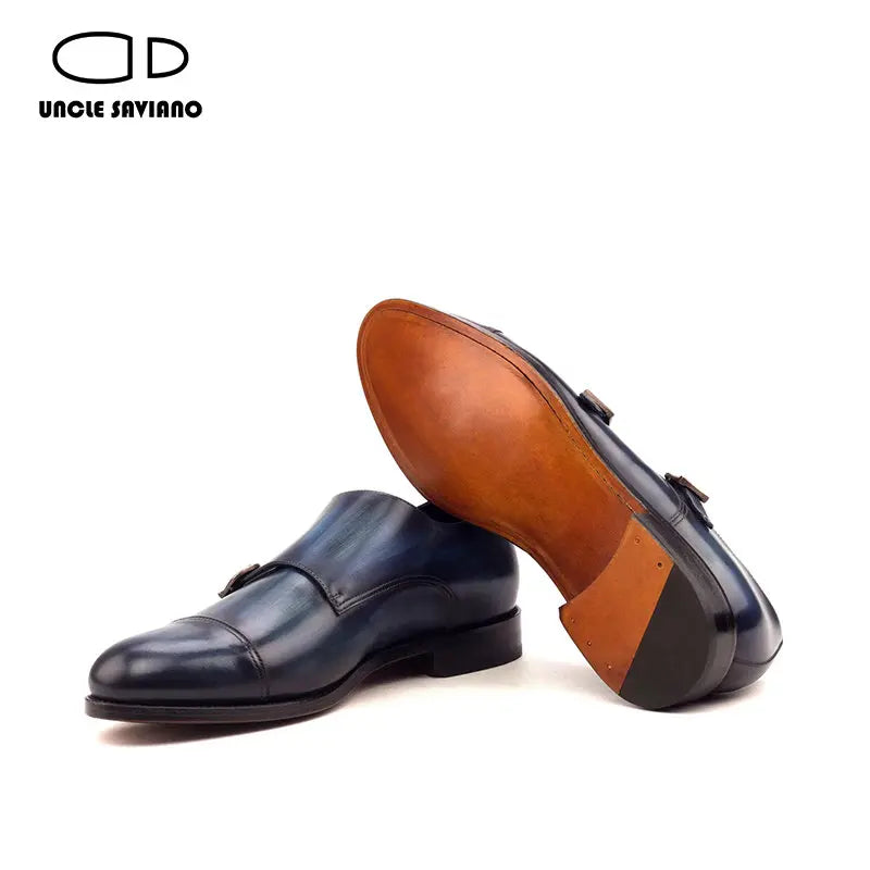 Double Monk Straps Mens Dress Shoes