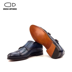 Double Monk Straps Mens Dress Shoes