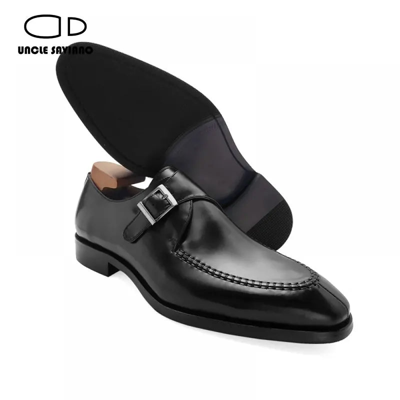 Luxury Single Monk Strap Men Shoes